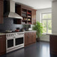 THOR Kitchen ARG48 48-Inch Professional Stainless Steel Natural Gas Range in Luxury Kitchen Environment