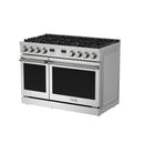 THOR Kitchen ARG48 48-Inch Stainless Steel Natural Gas Range – Left Quarter View