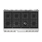 THOR Kitchen ARG48 48-Inch Stainless Steel Natural Gas Range – Top View of Burners
