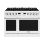 Thor Kitchen 48-inch white gas range ARG48W, front view