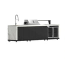 FORNO Rimini Outdoor Kitchen 30-Inch BBQ 62,000 BTU, 4.8 cu.ft. Beverage Center, Stainless Steel Sink, White Countertops FODKT2575WHT