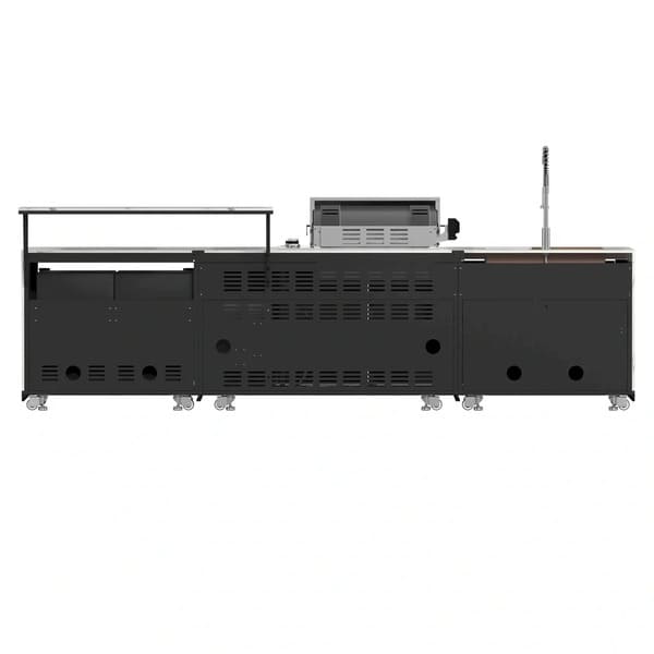 FORNO Rimini Outdoor Kitchen 30-Inch BBQ 62,000 BTU, 4.8 cu.ft. Beverage Center, Stainless Steel Sink, White Countertops FODKT2575WHT - MyBBQDirect