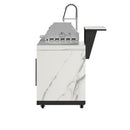 FORNO Rimini Outdoor Kitchen 30-Inch BBQ 62,000 BTU, 4.8 cu.ft. Beverage Center, Stainless Steel Sink, White Countertops FODKT2575WHT