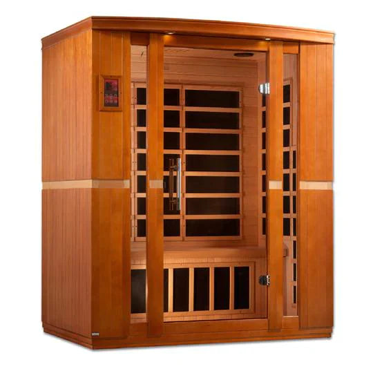 Golden Designs Dynamic Bellagio 3-person Low EMF Under 8MG FAR Infrared Sauna Canadian Hemlock - DYN-6306-02