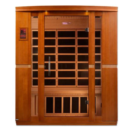 Golden Designs Dynamic Bellagio 3-person Low EMF Under 8MG FAR Infrared Sauna Canadian Hemlock - DYN-6306-02