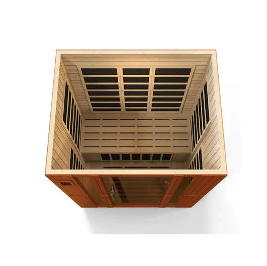 Golden Designs Dynamic Bellagio 3-person Low EMF Under 8MG FAR Infrared Sauna Canadian Hemlock - DYN-6306-02