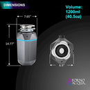 FORNO Acqua BrightDiamond 3/4HP Super Quiet Garbage Disposal Corded with Motion Sensor Cabinet Light & Pre-Wired Air Switch - MyBBQDirect