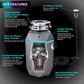 FORNO Acqua BrightDiamond 3/4HP Super Quiet Garbage Disposal Corded with Motion Sensor Cabinet Light & Pre-Wired Air Switch - MyBBQDirect