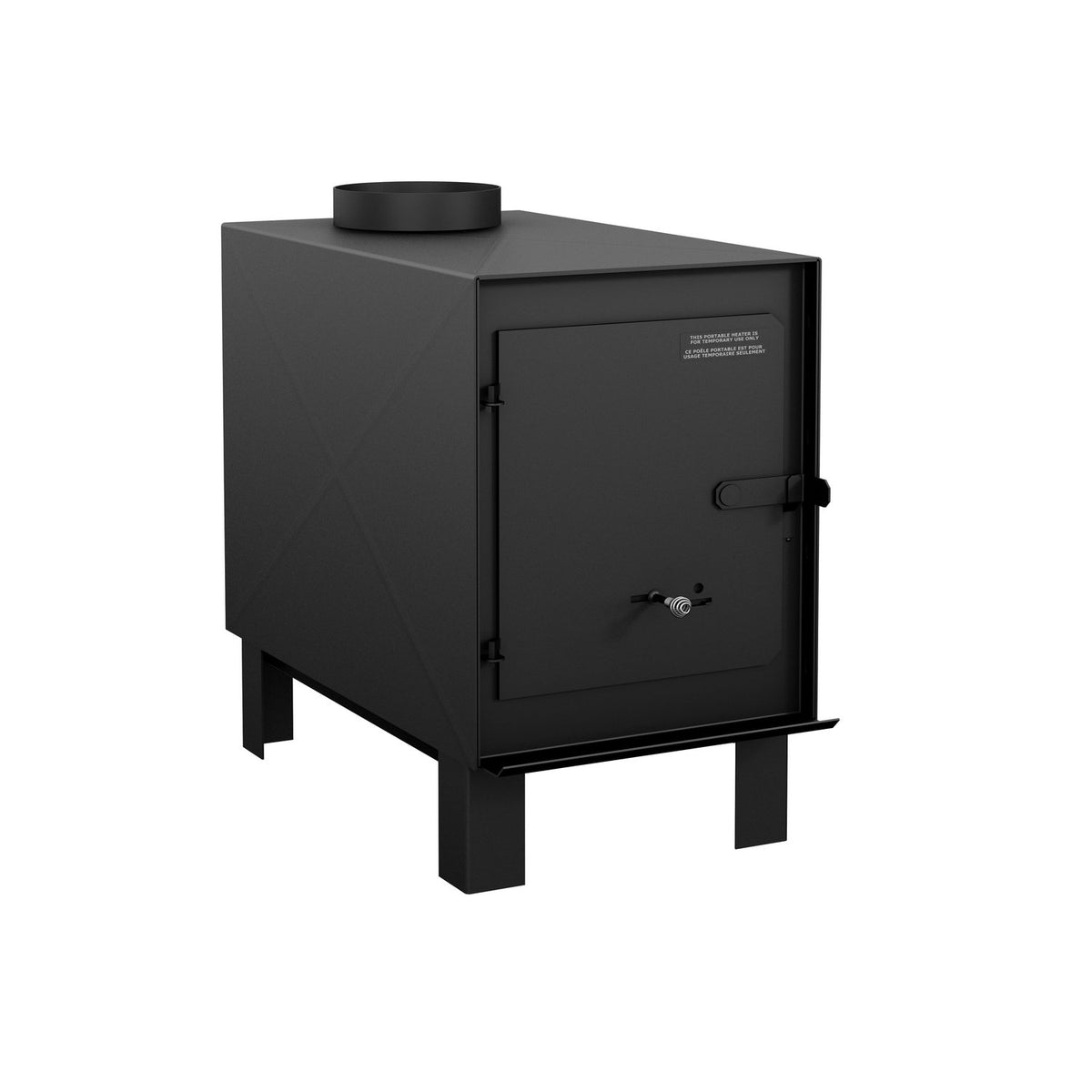 Drolet Hunter recreational stove DB00400 left view