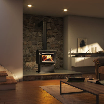 Drolet Heritage wood stove with blower DB03190