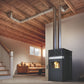 Drolet Eco-65R pellet stove DP00061 with optional heat distribution kit