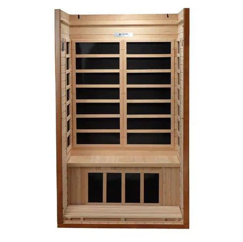 Golden Designs Dynamic Barcelona Elite 1-2-person Ultra Low EMF Under 3MG FAR Infrared Sauna Canadian Hemlock - DYN-6106-01 Elite