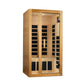 Golden Designs Dynamic "Gracia" 1-2-person Low EMF FAR Infrared Sauna Canadian Hemlock DYN-6119-01