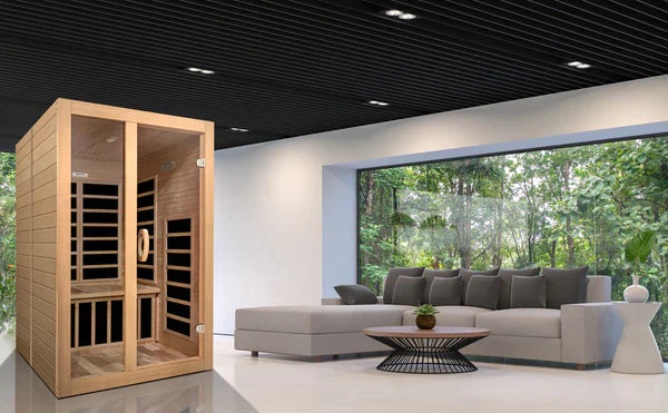 Golden Designs Dynamic Santiago 2-person Low EMF Under 8MG FAR Infrared Sauna Canadian Hemlock - DYN-6209-01