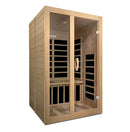 Golden Designs Dynamic Santiago 2-person Low EMF Under 8MG FAR Infrared Sauna Canadian Hemlock - DYN-6209-01