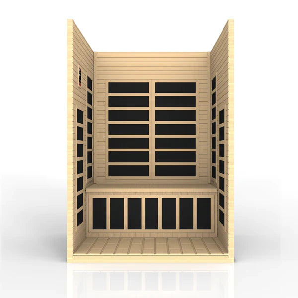 Golden Designs Dynamic Santiago 2-person Low EMF Under 8MG FAR Infrared Sauna Canadian Hemlock - DYN-6209-01