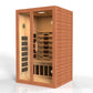 Golden Designs Dynamic Santiago 2-Person Full Spectrum Near Zero EMF Under 2MG FAR Infrared Sauna Canadian Hemlock - DYN-6209-03 FS