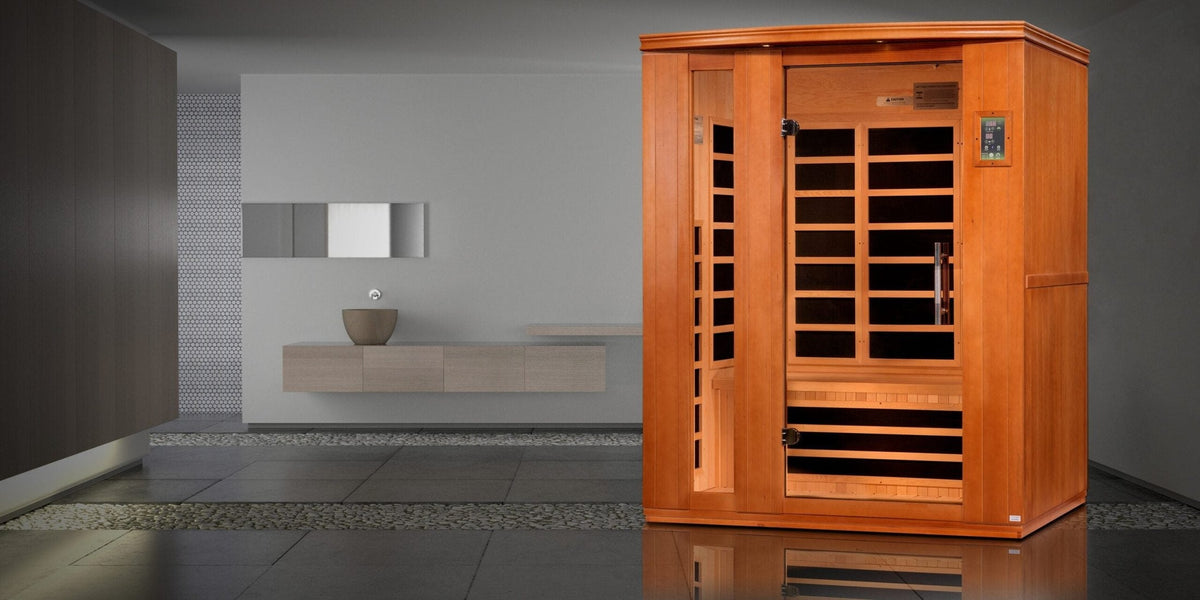 Golden Designs Dynamic Lugano 3-person Ultra Low EMF Under 3MG FAR Infrared Sauna Canadian Hemlock - DYN-6336-02 Elite
