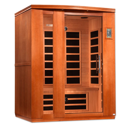 Golden Designs Dynamic Lugano 3-person Ultra Low EMF Under 3MG FAR Infrared Sauna Canadian Hemlock - DYN-6336-02 Elite