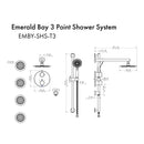 ZLINE Emerald Bay Thermostatic Shower System with Body Jets 