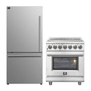 FORNO 2-Piece Appliance Package - 30-Inch Electric Range and 31-Inch Refrigerator, Left Hinge in Stainless Steel FBDL-013-02CAUS - MyBBQDirect
