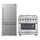 FORNO 2-Piece Appliance Package - 36-Inch Electric Range and 31-Inch Refrigerator, Right Hinge in Stainless Steel FBDL-013-06CAUS - MyBBQDirect