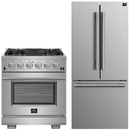 Forno Appliance Package - 30" Gas Range and 30" Refrigerator with Ice Maker, FBDL-019-01CAUS