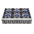 Forno 36″ Gas Rangetop ALTA QUALITA Pro-Style 6 Sealed Brass Burners - FCTGS5751-36