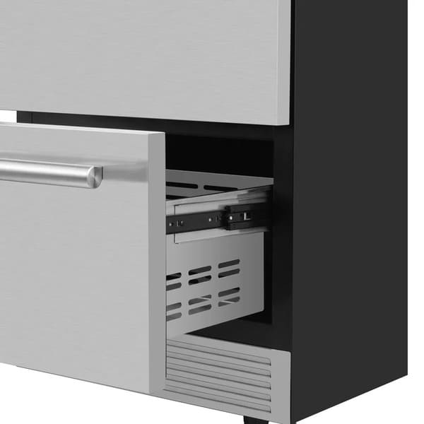 FORNO Cosenza 24-Inch 4.69 cu.ft. Built-In Indoor/Outdoor Drawer Freezer with Ice Maker FDRBI1838-24S - MyBBQDirect