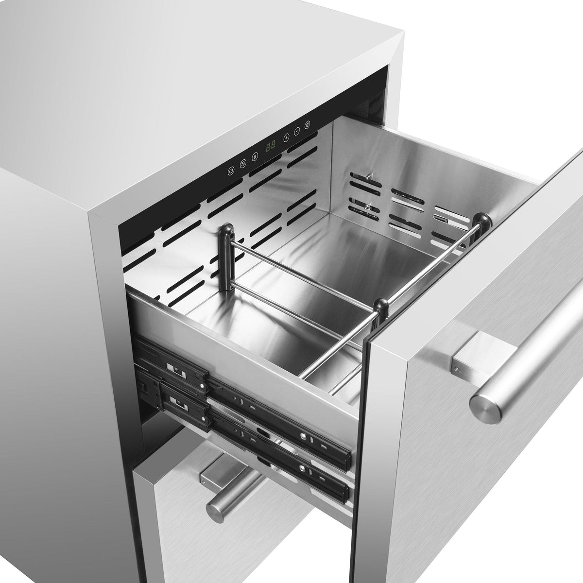 FORNO Como 24-Inch Drawer Refrigerator Stainless Steel Outdoor/Indoor 4.87 cu.ft. Capacity - FDROD1611-24S