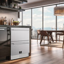 FORNO Como 24-Inch Drawer Refrigerator Stainless Steel Outdoor/Indoor 4.87 cu.ft. Capacity - FDROD1611-24S