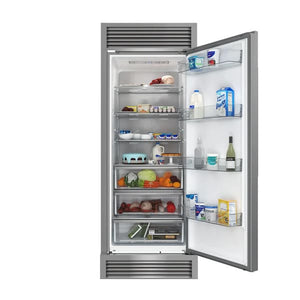 FORNO Maderno 28-Inch Built-In 13.6 Cu. Ft. Convertible Refrigerator in Stainless Steel, Right Swing with Decorative Grill FFFFD1722-32RSG - MyBBQDirect