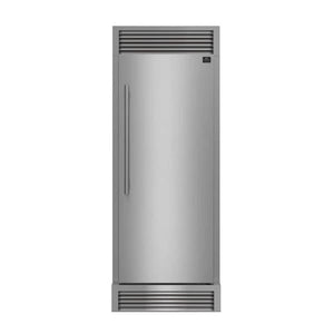 FORNO Maderno 28-Inch Built-In 13.6 Cu. Ft. Convertible Refrigerator in Stainless Steel, Right Swing with Decorative Grill FFFFD1722-32RSG - MyBBQDirect