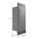 FORNO Maderno 28-Inch Built-In 13.6 Cu. Ft. Convertible Refrigerator in Stainless Steel, Right Swing with Decorative Grill FFFFD1722-32RSG