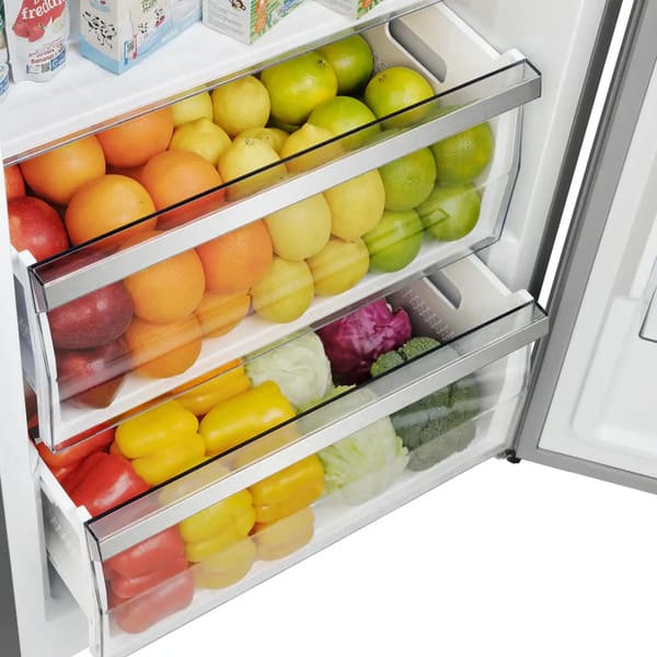 FORNO Maderno 28-Inch Built-In 13.6 Cu. Ft. Convertible Refrigerator in Stainless Steel, Right Swing with Decorative Grill FFFFD1722-32RSG - MyBBQDirect