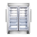 Forno Appliance Package - 48" Dual Fuel Range, Wall Mount Range Hood and 60" Refrigerator with Modern Grill Trim, FBDL-017-04CAUS