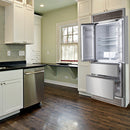 FORNO Bovino 33" French Door Refrigerator in Stainless Steel, 19cuft with Built-in style Grille Trim Kit - FFFFD1907-37SG