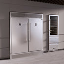Forno Appliance Package - 48 Inch Gas Range, Wall Mount Range Hood, 60 Inch Refrigerator, FBDL-018-02US