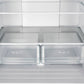 FORNO 35 Inch 17.5 cu ft French Door Refrigerator with Ice Maker in Stainless Steel With Built-in Style Grille Trim Kit - FFFFD1974-35SG