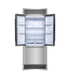 FORNO 35 Inch 17.5 cu ft French Door Refrigerator with Ice Maker in Stainless Steel With Built-in Style Grille Trim Kit - FFFFD1974-35SG
