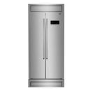 Forno Salerno 33" Built-in Stainless Steel Refrigerator 15.6 cu. ft - With Modern Decorative Grill - 37" Wide - FFRBI1805-37MG