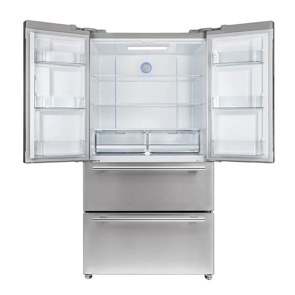 FORNO 3-Piece Appliance Package - 36-Inch Marco Gas Range, French Door Refrigerator, & Dishwasher in Stainless Steel FBDL-009-01CAUS - MyBBQDirect