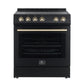 Forno Espresso Package - 30" Electric Range, Range Hood, Refrigerator and Dishwasher in Stainless, White, or Black