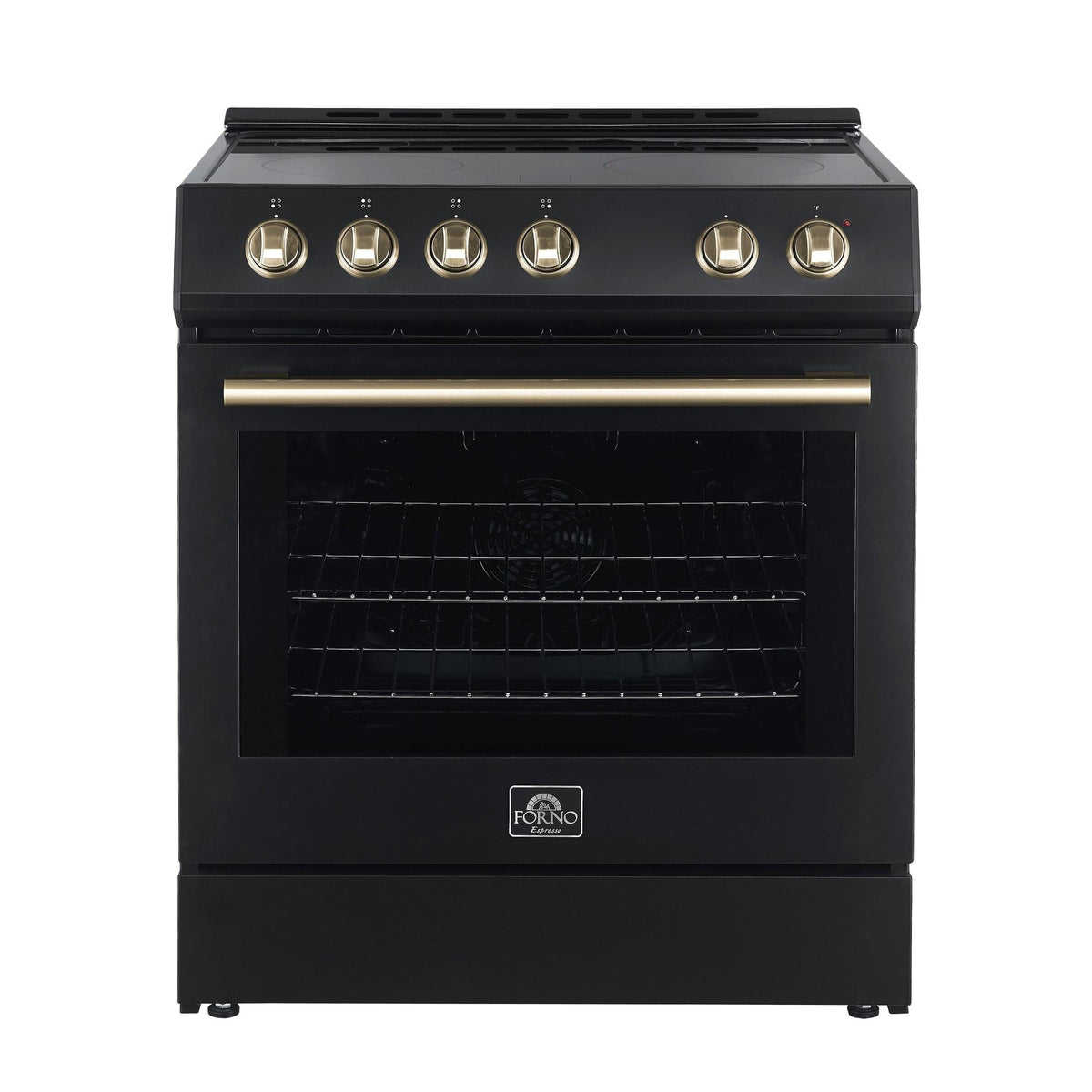 Forno Espresso Package - 30" Electric Range, Range Hood, Refrigerator and Dishwasher in Stainless, White, or Black