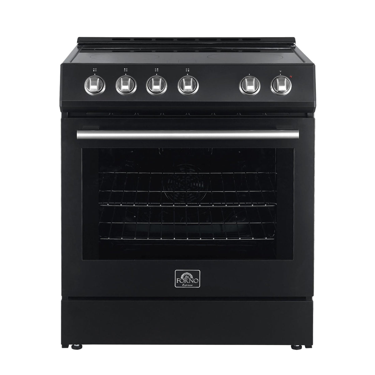 Forno Espresso Package - 30" Electric Range, Range Hood, Refrigerator and Dishwasher in Stainless, White, or Black