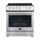 Forno Espresso Package - 30" Electric Range and Refrigerator in Stainless, Black, or White with Accents