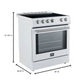 FORNO 2-Piece Appliance Package - 30-Inch Slide-In Induction Range and 36-Inch French Door Refrigerator in White with Stainless Steel Handle FBDL-014-08CAUS - MyBBQDirect