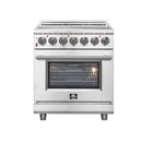 FORNO 2-Piece Appliance Package - 30-Inch Electric Range and 31-Inch Refrigerator, Left Hinge in Stainless Steel FBDL-013-02CAUS - MyBBQDirect
