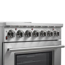 FORNO 2-Piece Appliance Package - 30-Inch Electric Range and 36-Inch Side by Side Refrigerator with Water Dispenser in Stainless Steel FBDL-013-04CAUS - MyBBQDirect