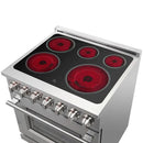 FORNO 2-Piece Appliance Package - 30-Inch Electric Range and 36-Inch French Door Refrigerator in Stainless Steel FBDL-013-03CAUS - MyBBQDirect